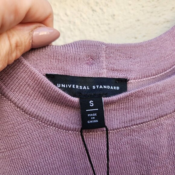 5/$100 SALE -  Universal Standard Dalia Mixed Media Sweater Orchid - Picture 5 of 9